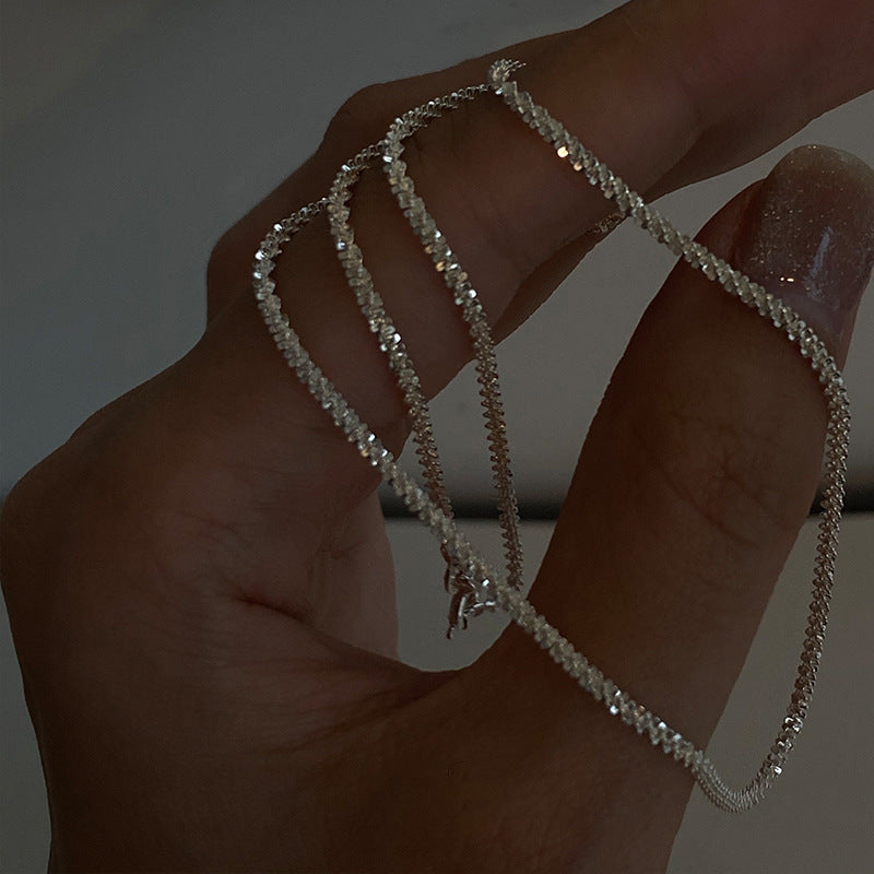 925-S Silver Sparkling Clavicle Chain