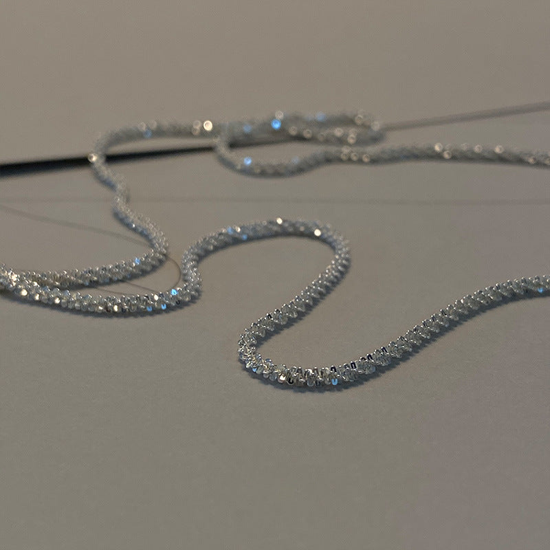 925-S Silver Sparkling Clavicle Chain