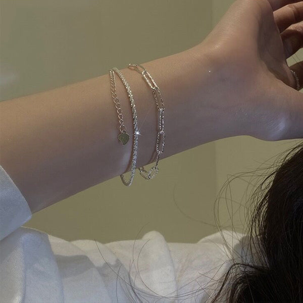 925-S Silver Gypsophila Sparkling Bracelet