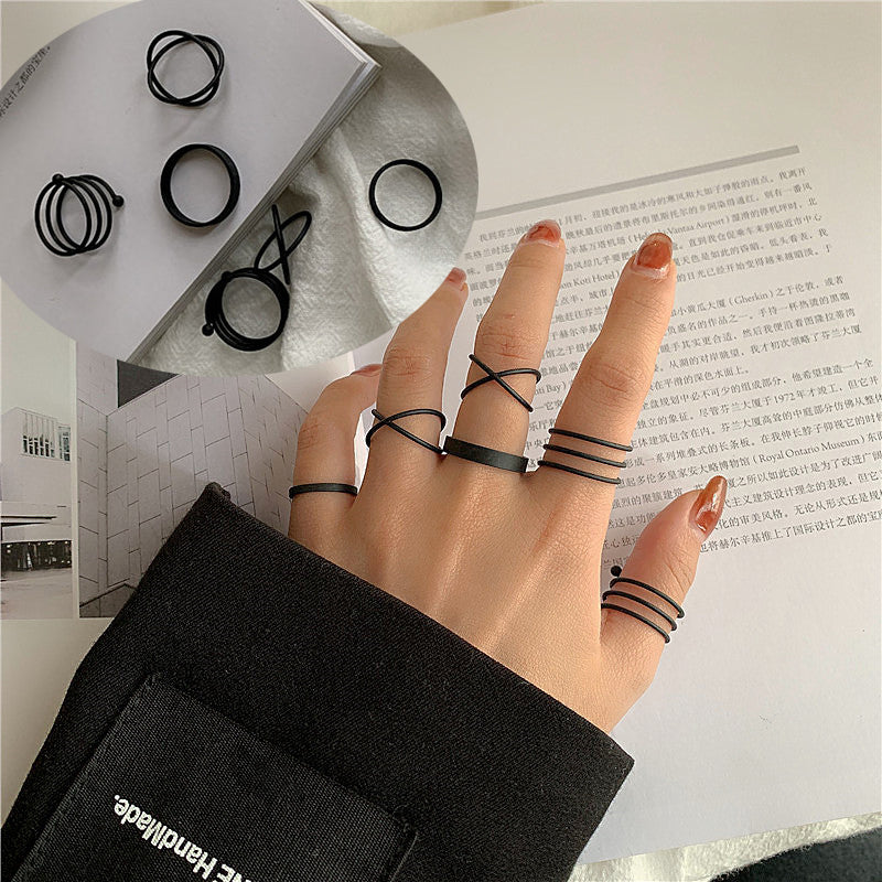 6Pcs/set Punk Finger Rings