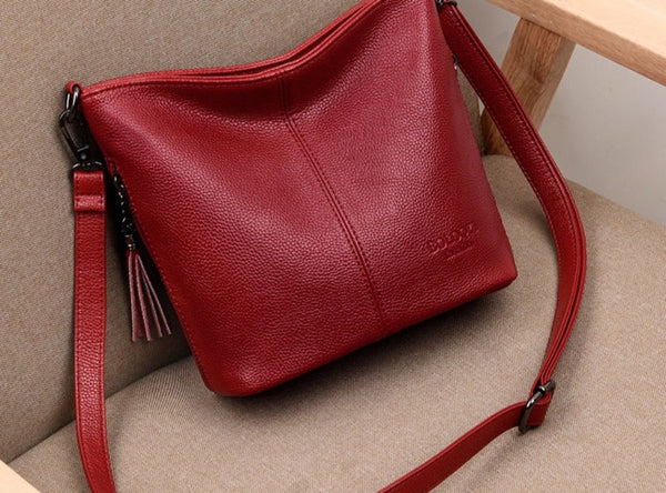 Soft Hand-Shoulder Leather Bag